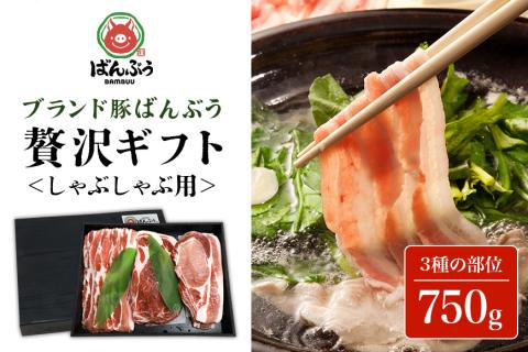 ブランド豚「ばんぶぅ」ギフト しゃぶしゃぶ用 750g 42-BA