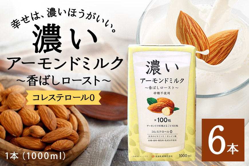 濃いアーモンドミルク 香ばしロースト1000ml×6本入り 47-BA