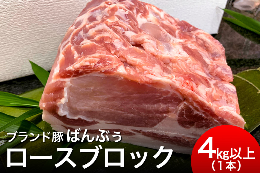 ブランド豚「ばんぶぅ」ロースブロック 1本 42-B