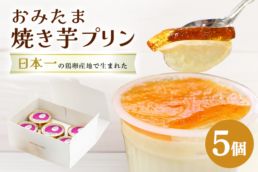 おみたまプリン 茨城の焼き芋 5個入り 白箱 8-Q