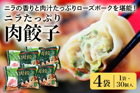 [数量限定] ニラたっぷり肉餃子 4袋 17-AB