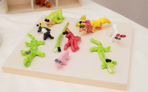 689 ねりねりオブジェ 5種セット 動物 障害がある方の手作りオブジェ【社会福祉法人 茨城補成会】