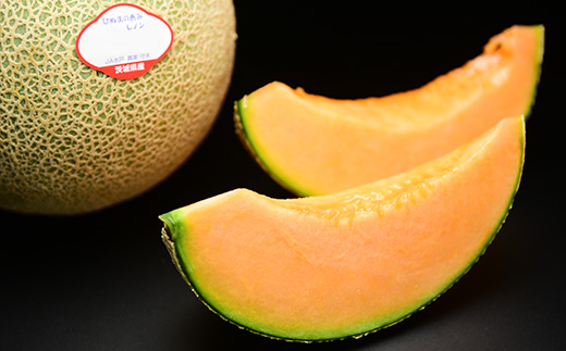 213 レノンメロン 秀品 大玉 2玉 約2.5kg 茨城県 JA水戸産 めろん 赤肉 先行予約 2026年5月中旬頃より発送予定
