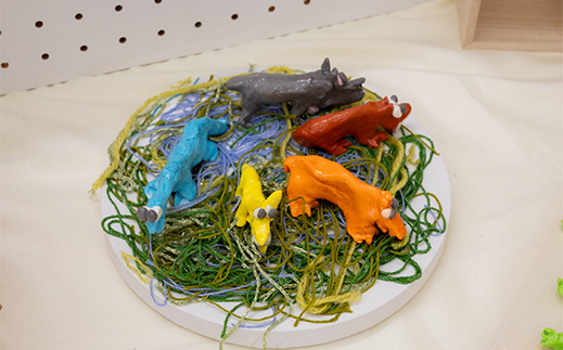 689 ねりねりオブジェ 5種セット 動物 障害がある方の手作りオブジェ【社会福祉法人 茨城補成会】