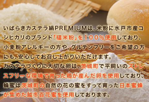 567 いばらきカステラ 絹 PREMIUM 約500g かすてら 人気 スイーツ お菓子 和菓子 洋菓子 送料無料 常温 おやつ