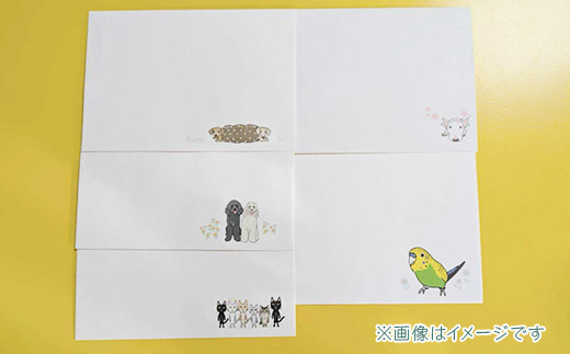 623 オーダーレターセット(封筒：10枚/便箋：20枚入り)【まめつぶはうす】