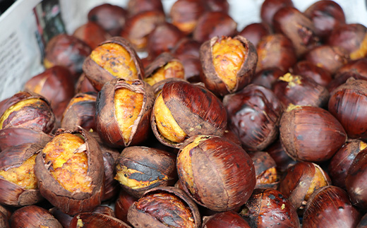619 茨城県産焼き栗 3kg(300g×10個入)【ウエノファーム】