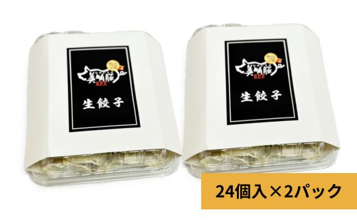 718 肉屋が作る 美明豚 生餃子 48個 (24個×2パック)【吉川商事】