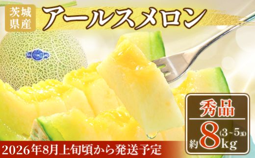 015 アールスメロン 秀品 約8kg 3～5玉 茨城県 JA水戸産 めろん 果物