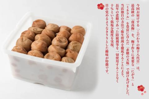こだわりの梅干八代目 1.2kg 南高梅 無添加 減塩 昔ながら 老舗 伝統 国産 大洗 大洗町 梅干し 梅干 梅 うめぼし うめ
