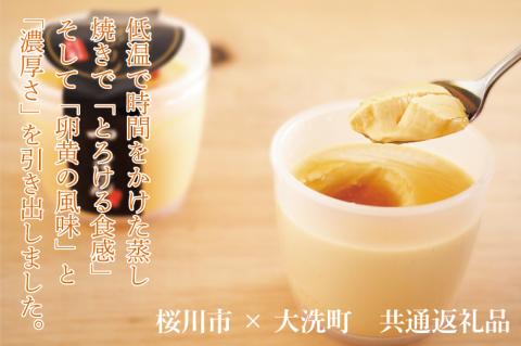 つくばぷりん ゴールドぷりん 10個入 ( 桜川市 × 大洗町 共通返礼品 ） 奥久慈卵 卵黄 濃厚 とろける プリン ぷりん スイーツ デザート 洋菓子 お菓子 おかし 乳製品