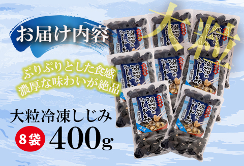 涸沼産 大粒 冷凍 シジミ 3.2kg （400ｇ×8袋） しじみ 蜆 大和しじみ ヤマトシジミ 大玉 砂抜き済 冷凍 味噌汁 スープ 魚貝類 貝 オルニチン コハク酸 小分け