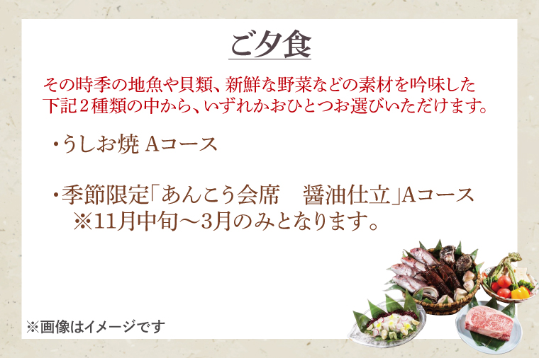 大洗 山口楼 朝夕２食付き ご宿泊券（A） 2名様分 茨城県 券 チケット 旅行
