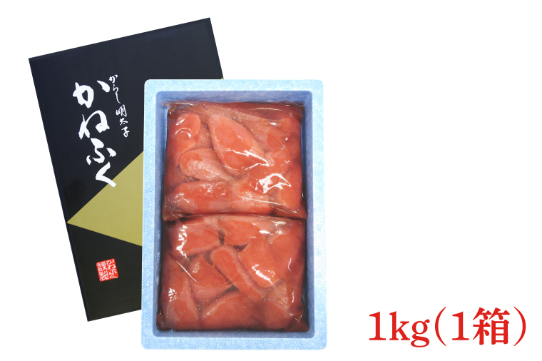 【定期便】かねふく 明太子 訳あり 切れ子 1kg (1箱) 1年 （2カ月に１度 1kg × 6回 お届け） 規格外 不揃い 傷 訳アリ わけあり 切れ子 切子 めんたいこ 冷凍 小分け