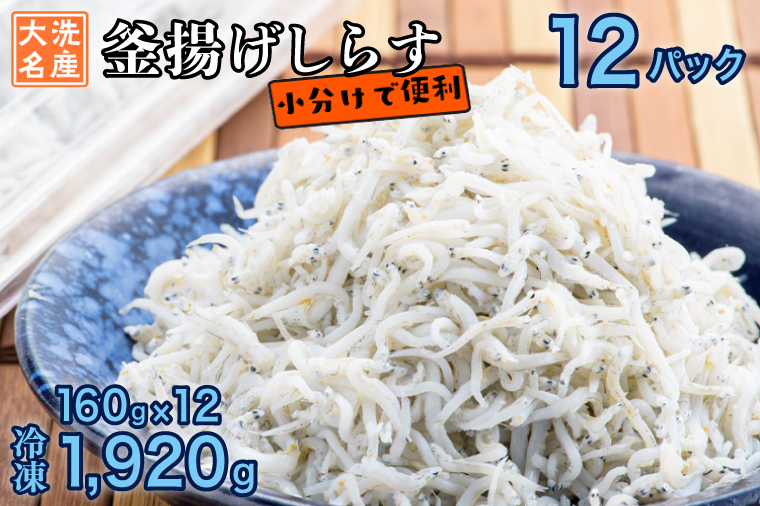 釜揚げしらす 12パック ( 160g × 12パック 約 2kg ) 天然 大洗 しらす シラス 魚 さかな 魚介 離乳食