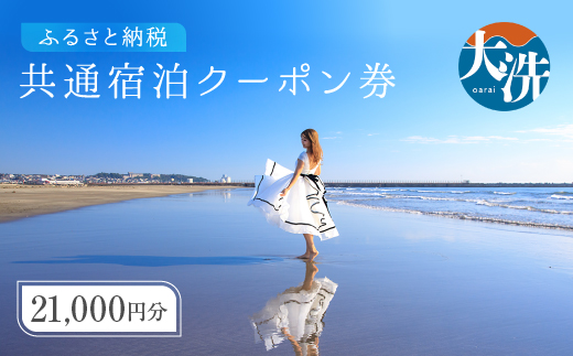 大洗町 共通 宿泊 クーポン 21,000円分（3,000円×7枚） 関東 茨城