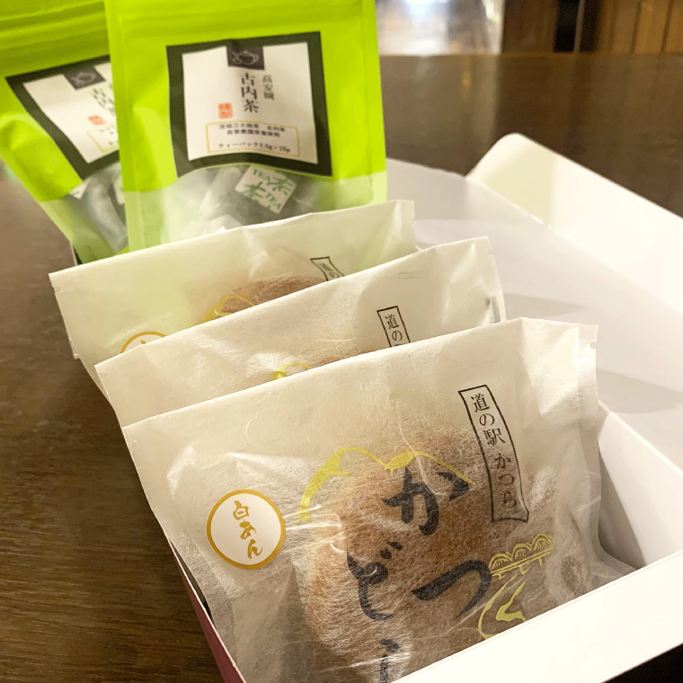 古内茶とかつどら３個セット【白あん】 (AF051)