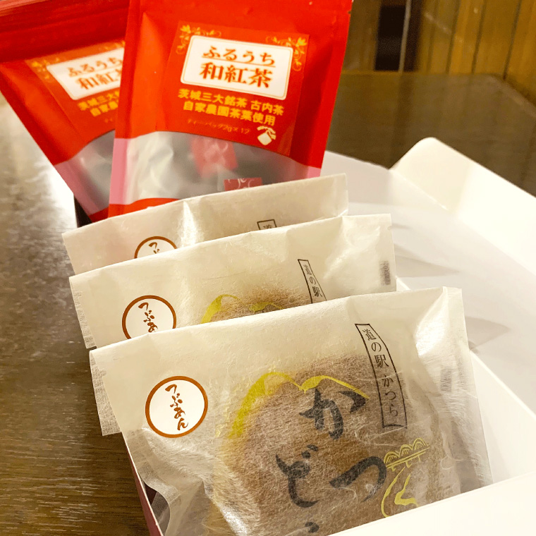 和紅茶とかつどら３個セット【つぶあん】 (AF056)