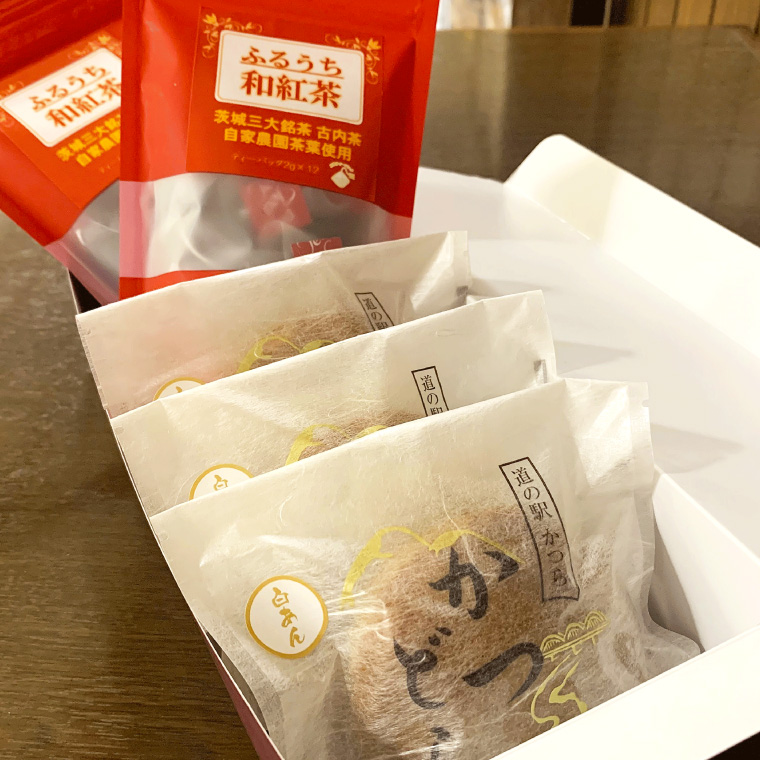 和紅茶とかつどら３個セット【白あん】 (AF057)