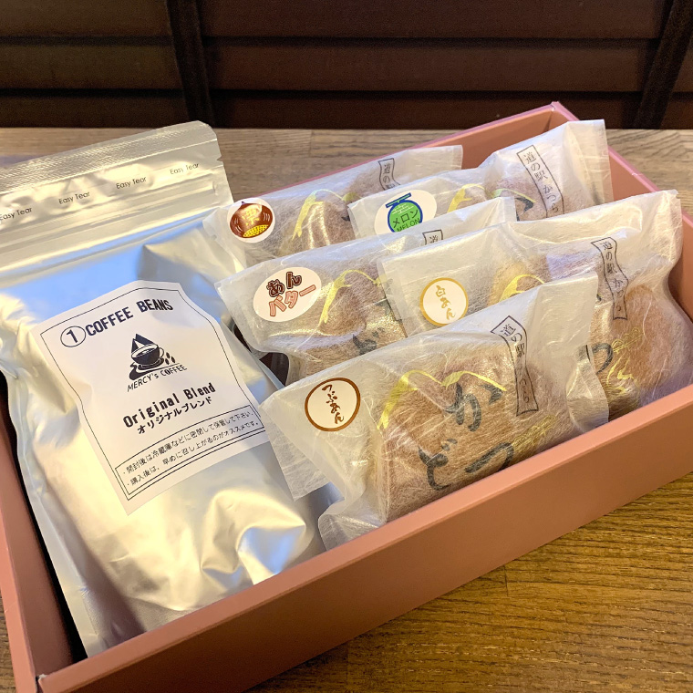 珈琲豆とかつどら5種セット (AF074)