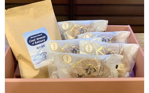 珈琲とかつどら5個【桂の清風(ドリップバッグ)/白あん】(AF1