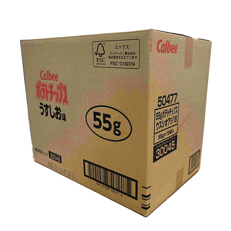 ポテトチップス カルビー 「うすしお味」16袋（55g×16袋）1