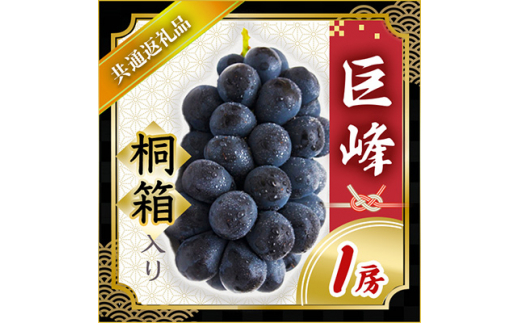巨峰 桐箱入り 1房 ＜2026年7月より順次発送予定＞ (県内共通