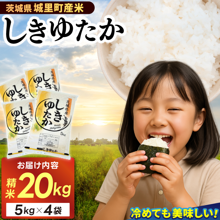 ★☆ 関東地方限定配送 ☆★ 精米 20kg (5kg×4袋) しきゆたか