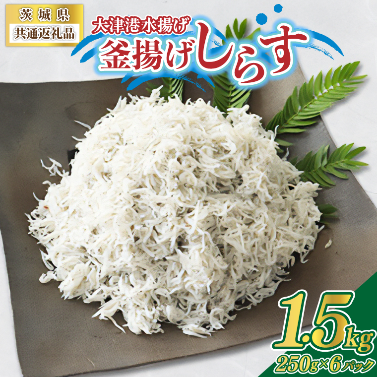 ＜茨城県共通返礼品＞大津港水揚げの釜揚げしらす 1.5kg(250g