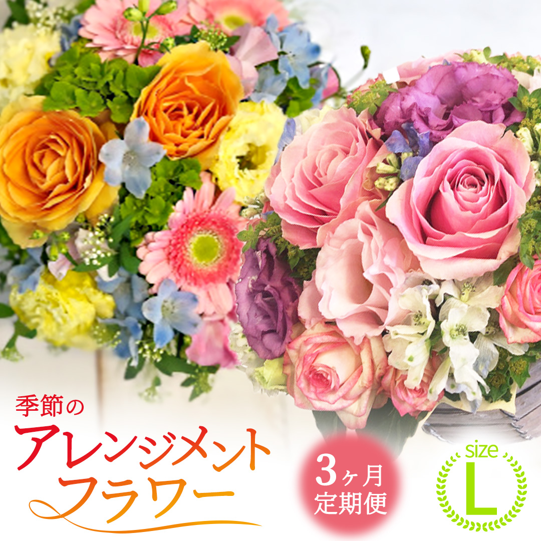 【 3ヶ月 定期便 】季節 の アレンジメント ＜ S ＞ 花 お花