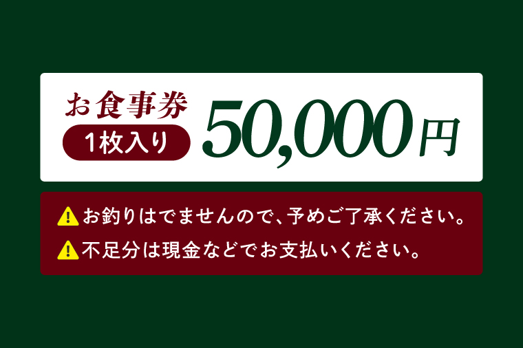 【2026年5月中旬より順次発送】阿見町の人気焼き肉店『福寿苑』お食事券50,000円分｜常陸牛 ローズポーク 有機野菜 国産野菜 本格焼酎 地酒（100-03）