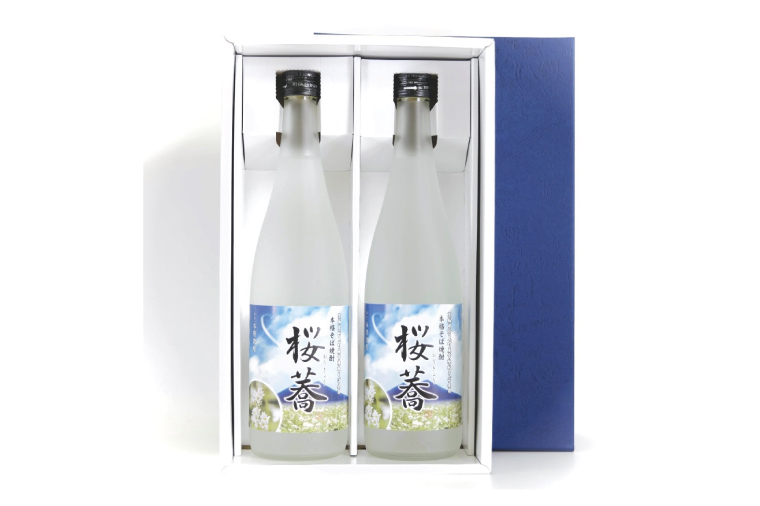 あみのそば焼酎 桜蕎 2本セット【常陸秋そば ロック お湯割り 水割り そば湯割り 阿見町 茨城県】（42-02）
