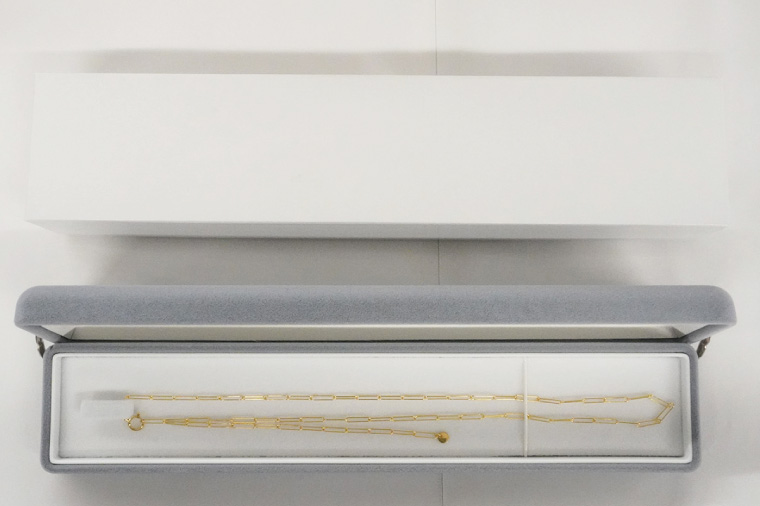 ロングクリップネックレス K18【ネックレス アクセサリー 金 ゴールド おしゃれ 記念日 プレゼント 贈り物 母の日 バレンタイン クリスマス ホワイトデー 国産】（36-10）