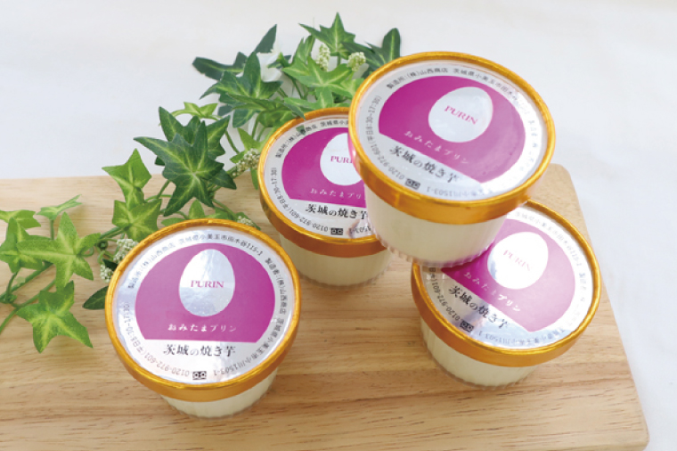 【茨城県共通返礼品/小美玉市】おみたまプリン 茨城の焼き芋 4個入り【茨城県産 紅はるか シルクスィート 人気 焼き芋プリン カラメル ミルク 3重奏】(80-01)