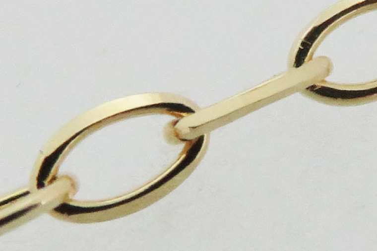 K18 Ｒフェザーネックレス（60cm）｜アクセサリー 18金 ホワイトデー ファッション おしゃれ 小物 ギフト フォーマル カジュアル 国産（36-12）