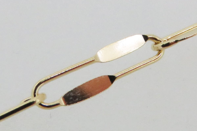 K18 ハーフプレスロングネックレス（80cm）｜アクセサリー 18金 ホワイトデー ファッション おしゃれ 小物 ギフト フォーマル カジュアル 国産（36-16）