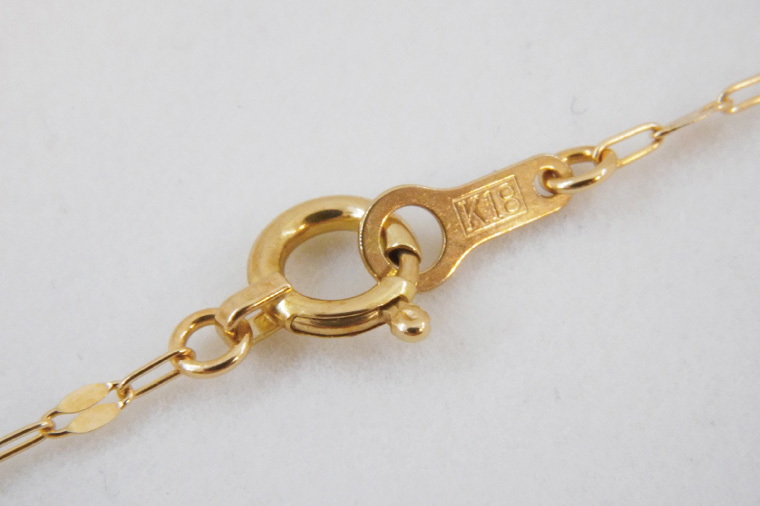 ペタルネックレス K18【ネックレス アクセサリー 金 ゴールド おしゃれ 記念日 プレゼント 贈り物 母の日 バレンタイン クリスマス ホワイトデー 国産】（36-08-1）