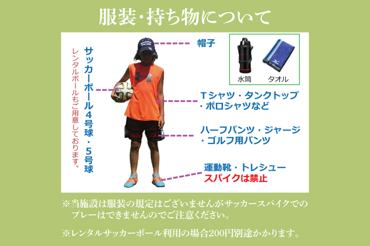 フットゴルフ1日回り放題プレー券（1名分）ゴルフとサッカーの融合　家族で楽しめる（66-01）