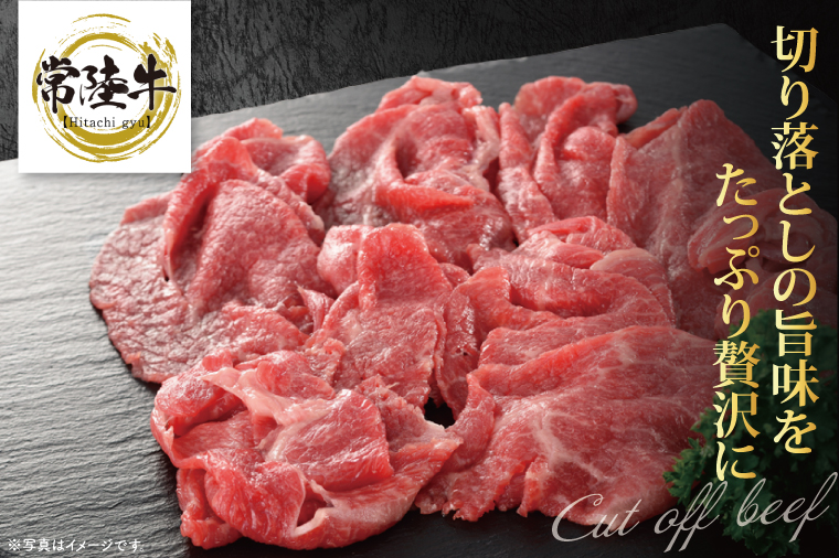 【茨城県共通返礼品】【3ヶ月定期便】常陸牛切り落とし 500g（250g×2）【黒毛和牛 国産 銘柄牛 牛肉 肉 冷凍 茨城県産】(81-19)