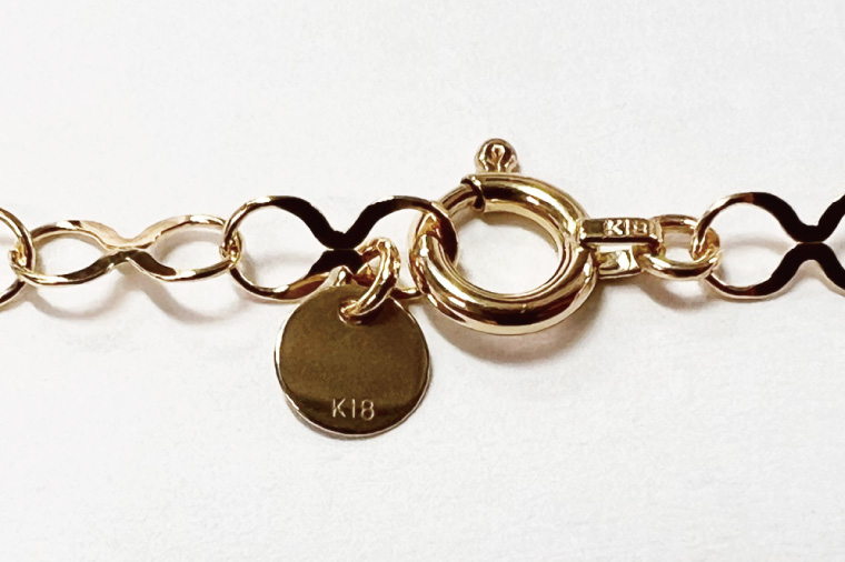 Ｋ18 インフィニティロングネックレス【アクセサリー 18金 K18 ホワイトデー ファッション おしゃれ 小物 ギフト フォーマル カジュアル 国産 阿見町 茨城県】（36-04-1）