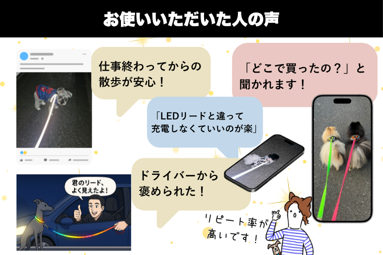 『コーギー柄 (ベージュ)』オリジナル反射材の光る犬用リード【中型犬用20キロまで】【散歩 愛犬 夜散歩 手作り 阿見町 茨城県】(40-19)