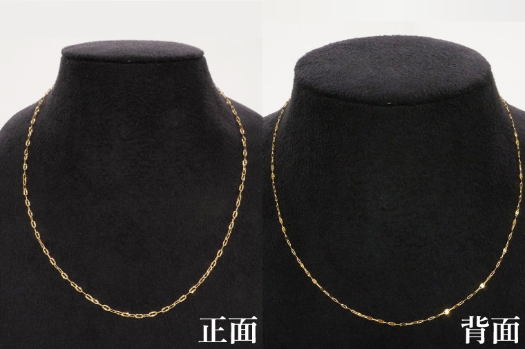 シャインクリップロングネックレス K18【ネックレス アクセサリー 金 ゴールド おしゃれ 記念日 プレゼント 贈り物 母の日 バレンタイン クリスマス ホワイトデー 国産】（36-11）