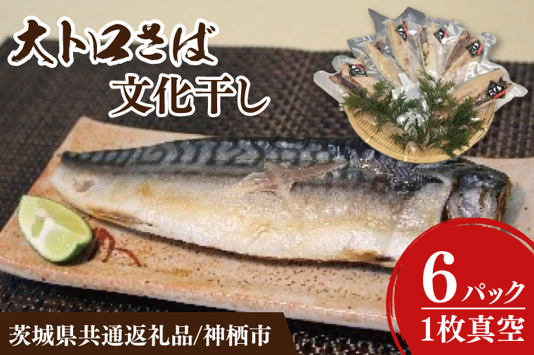 【茨城県共通返礼品/神栖市】大トロさば文化干し 6パック｜一夜干し 飽和脂肪酸 EPA DHA 阿見町 茨城県(48-01)