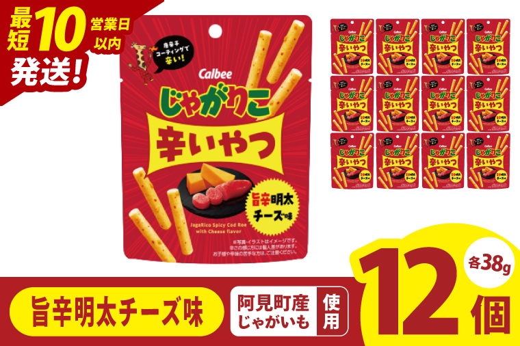 【10営業日以内に出荷】カルビー じゃがりこ辛いやつ旨辛明太チーズ味 38g×12個｜Calbee お菓子 菓子 おやつ おかし ぽてち ポテチ スナック おつまみ ジャガイモ じゃがいも（93-70）