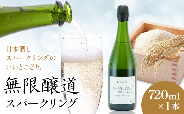 無限醸道 スパークリング 720ml 1本《30日以内に出荷予定(土日祝除く)》麻原酒造株式会社 茨城県 河内町 酒 日本酒 【配送不可地域あり】---kawachhi_ashr_3_720ml---