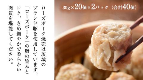 【国産素材】ローズポーク焼売 40個 ＆ 八千代町産の白菜たっぷり ジューシー 白菜餃子 50個 セット （冷凍） シュウマイ しゅうまい ギョウザ ギョーザ 冷凍食品 小分け [BN003ya]