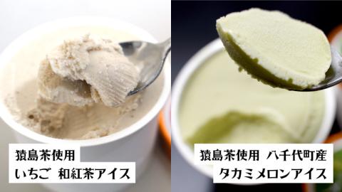 猿島茶使用 アイス 8個入 詰め合わせ ( いちご 和紅茶 / タカミメロン ) 各4個 あいす ふるさと納税 ギフト スイーツ お菓子 お祝い [AF103ya]