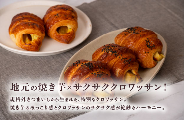焼き芋 クロワッサン 八千代町産 さつまいも 紅はるか使用 パン お菓子 スイーツ デザート 芋 いも 焼いも ふるさと納税 8000円 濃厚 NONAKA HIROSHI FARM [DF001ya] 焼き芋 クロワッサン