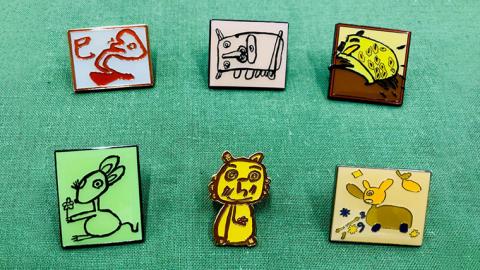 ＜ ギフト ＞ あじさいオリジナルピンバッチセット ピン バッジ セット オリジナル アクセサリー 飾り ふるさと納税 12000円 [AP008ya]	