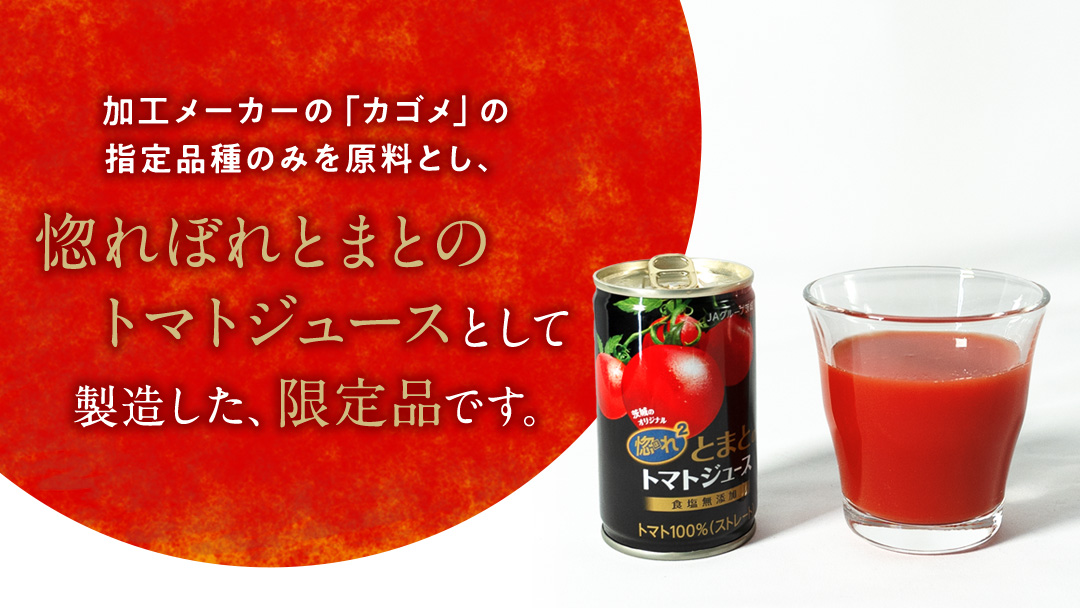 惚れぼれとまとの トマトジュース ( 無塩 ) 1箱 30本入 とまと ジュース 完熟トマト 健康 美容 茨城県産 食塩無添加 野菜ジュース [AA010ya]